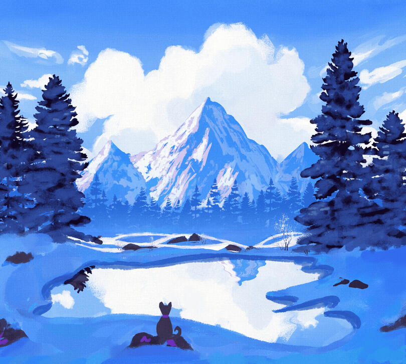 Pintemos paisajes nevados